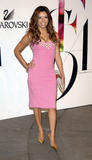 Eva Longoria shows huge cleavage (pushup bra?) in pink dress at 2008 CFDA Fashion Awards in New York City